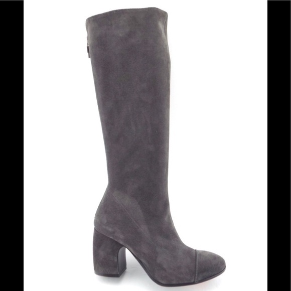 Alberto Fermani Shoes - Alberto Fermani Block Heel Tall Boots Gray sz 38